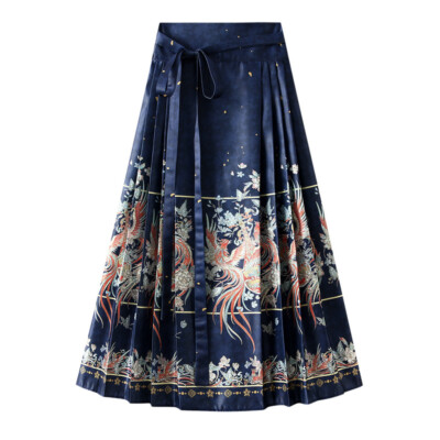 Rock Schlankmacher Phönix Design Frühling/Herbst Neu Chinesischer Stil Pferdegesicht