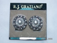 Monkimau Orecchini In Argento 925 Con Cristallo E Perla - Design Montagna, Unisex