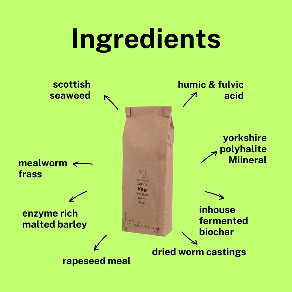 Dr Forest Organic Veg 4.4.4 Fertiliser. Slow-Release for Vegetative Plant Growth - Image 3 of 4