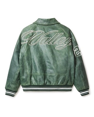 Vale Forever Valley Olive Leather Jacket Size Large | eBay