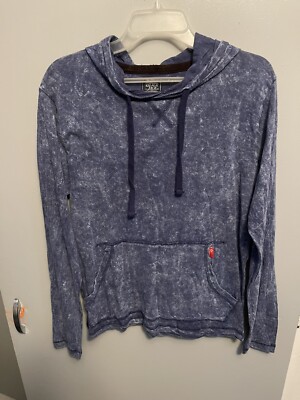 Black Jack DMD NWT Hoodie Dark Navy Acid Wash Long Sleeve Pullover Size Small
