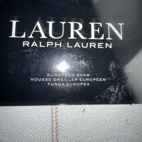 RALPH LAUREN JULIANNE WINDOWPANE SAGE 2pc EURO PILLOW SHAM NIP $270 - Picture 3 of 6