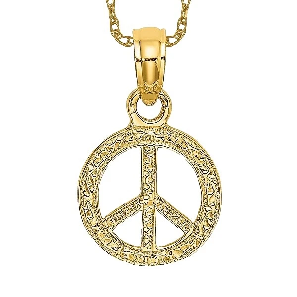 Collares y colgantes colgantes de moda enchapados en oro amarillo con signos y símbolos