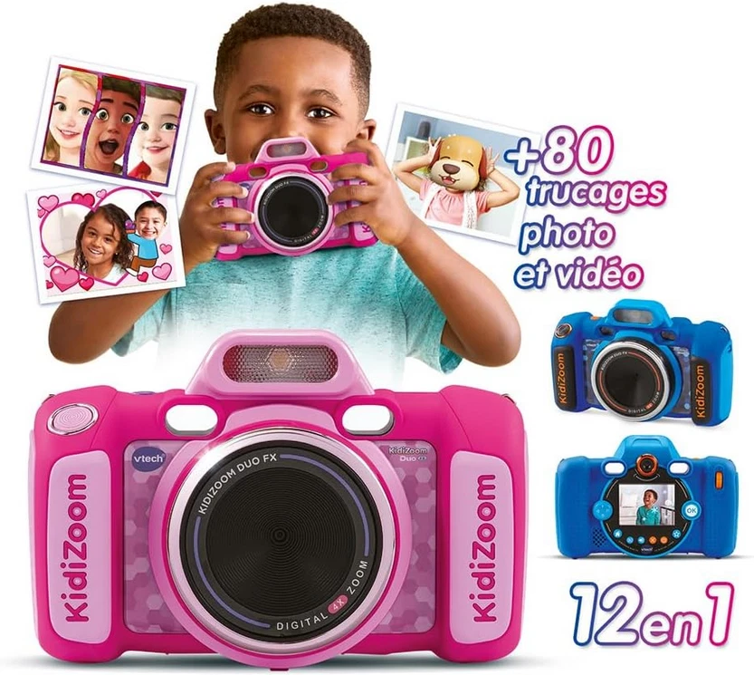 VTECH KidiZoom Duo FX Kinderkamera rosa Foto Selfie Video Farbdisplay DEUTSCH - Bild 2 von 4