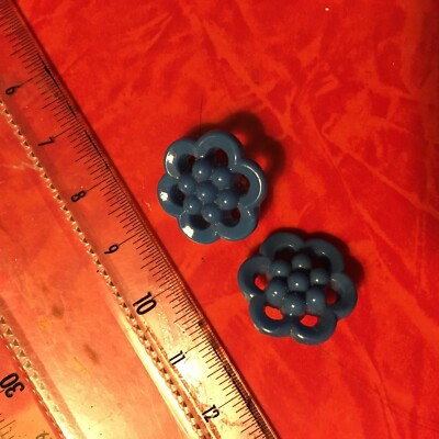 Lot De Boutons Bleu Marine - Diamètre 26 Mm, Forme Ronde, 4 Trous - Occasion