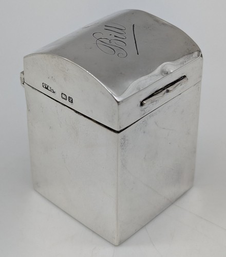 1911 Grey & Co Sterling Silver Miniature Playing Cards Case - 2 Decks - "Bill" - Picture 2 of 17