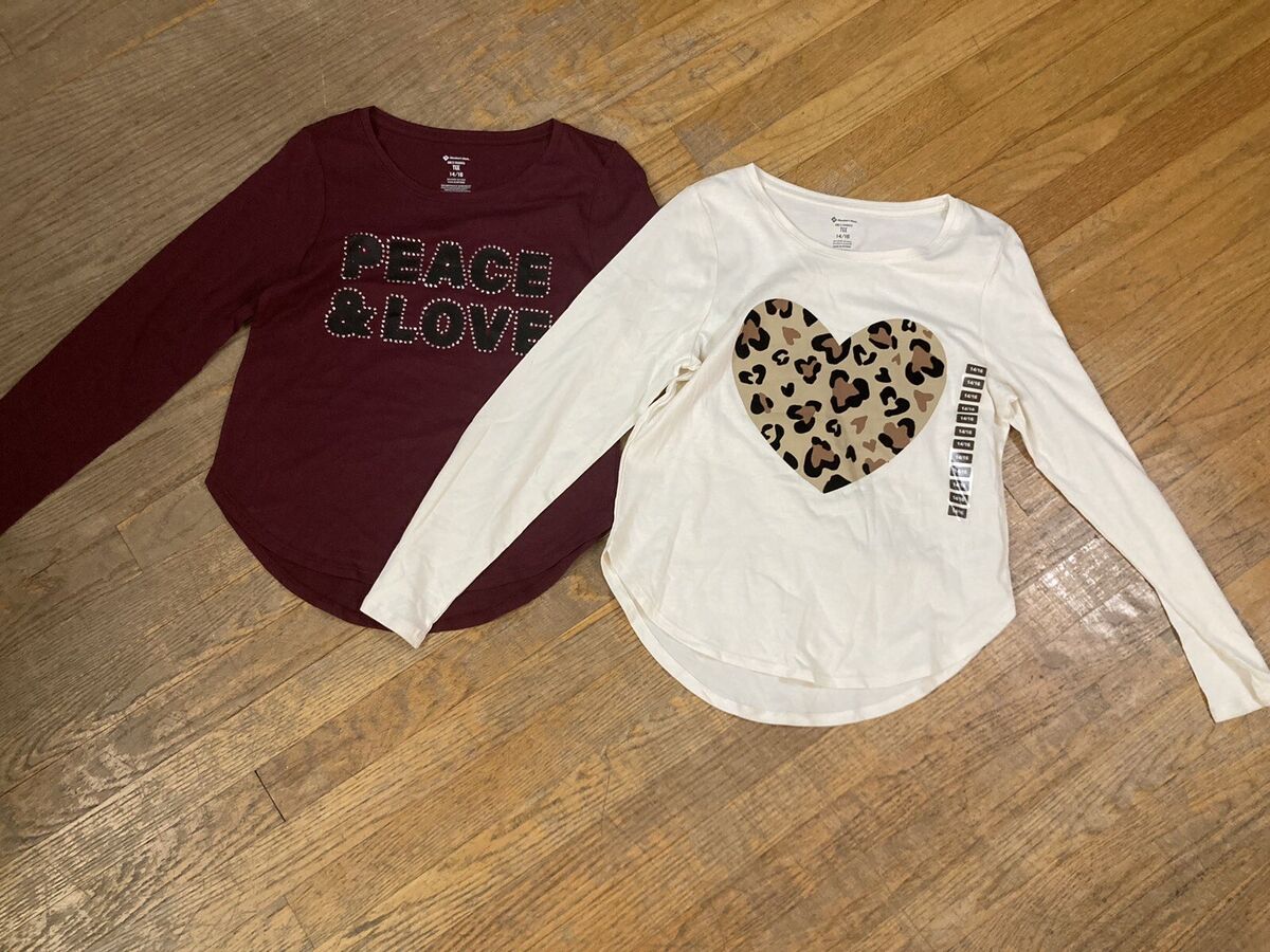 ミュージシャン FACT GIRL LongsleeveTee XL Member's Mark Girl's Size 14/16 Long Sleeve 2 Pack My