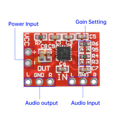 TPA6132 Power Amplifier Board Differential To Balanced Amplifier Module 2.3-5.5V