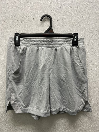 ATHLETIC WORKS Girls Size S (6-6X) Mesh Active Shorts • Soft Silver - Picture 1 of 6