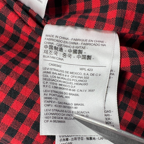 Levis Chore Jacket Mens Sz Small Buffalo Plaid Lined Coat Barn Utility Camp Work - Picture 16 of 22