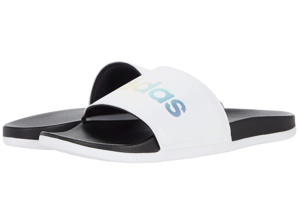 Adidas Multicolor and White Slide Sandals Buy adidas Adilette Slides Multicolor  main image 4