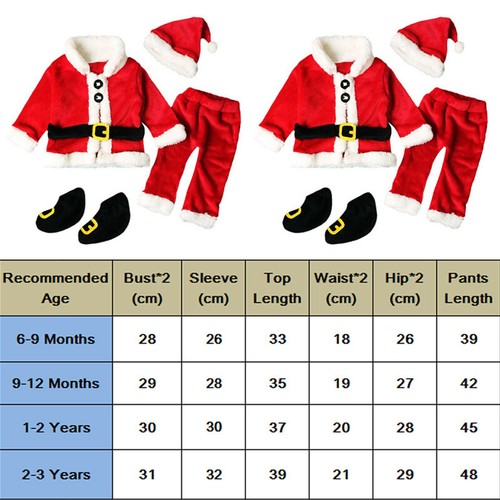 Baby &Boys Santa claus costume Baby Boy Christmas outfit &Hat baby santa costume - Picture 3 of 14