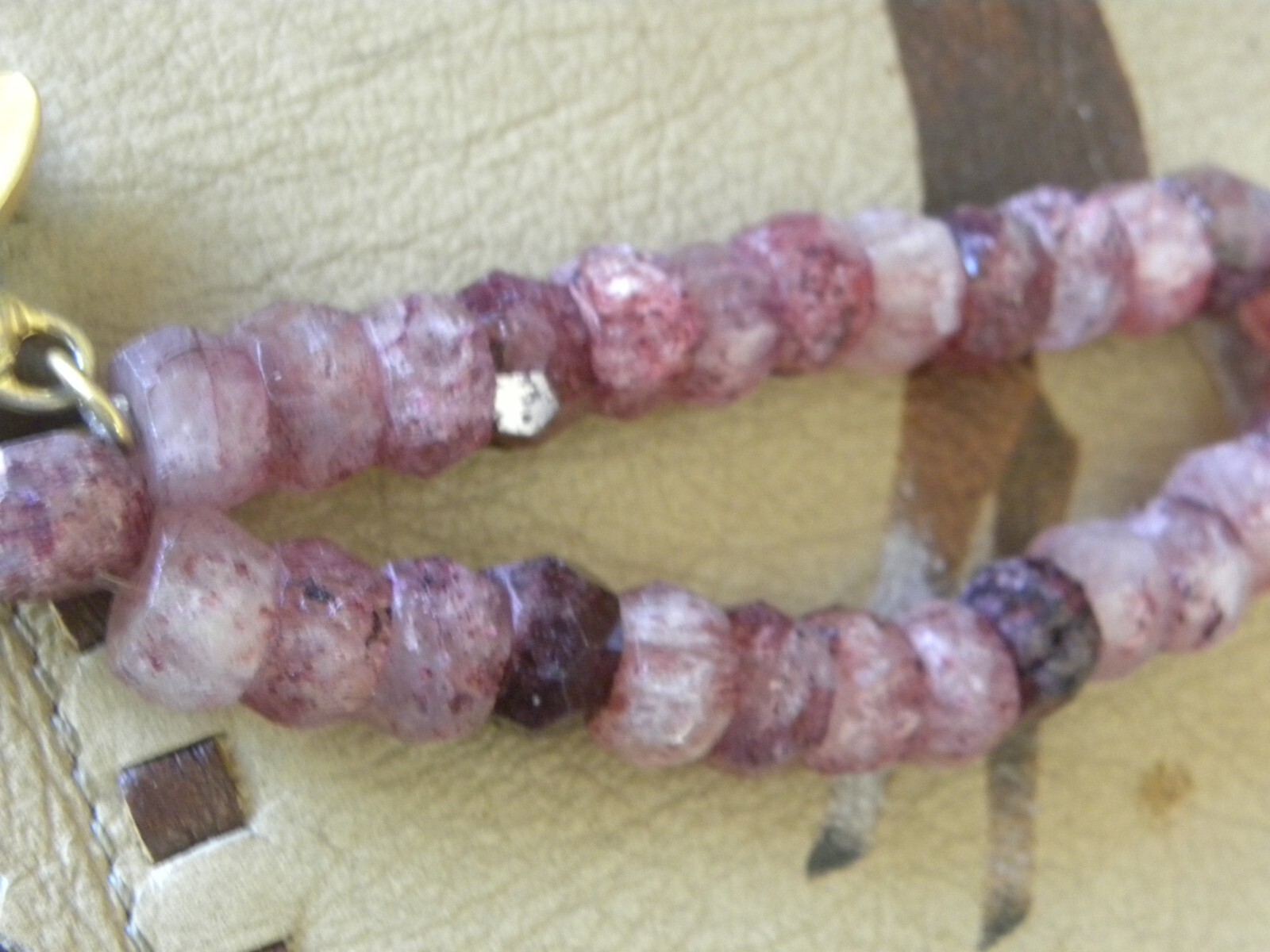 FRENCH KANDE RASPBERRY QUARTZ STRETCH BRACELET W/MEIL PENDANT 132 eBay