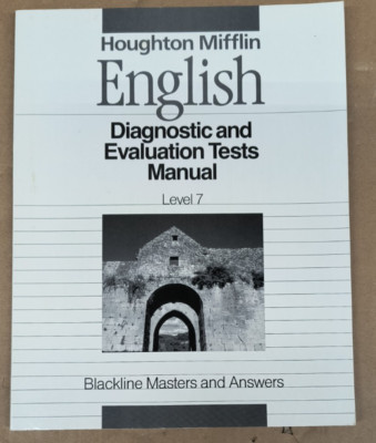 Houghton Mifflin English Diagnostic Evaluation Tests Level 7 Blackline Masters