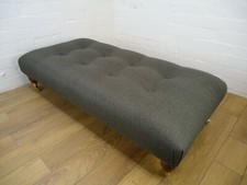 MASSGESCHNEIDERTER FUSSHOCKER - MULL TWEED KAKAOSTOFF Größenwahl / Bein **