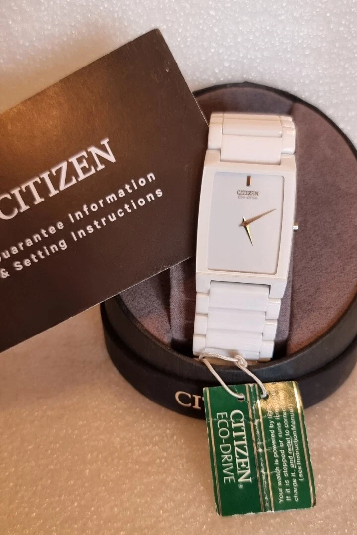 Minimal Look Citizen Eco Drive Stiletto Blade Ultra Slim Ceramic.