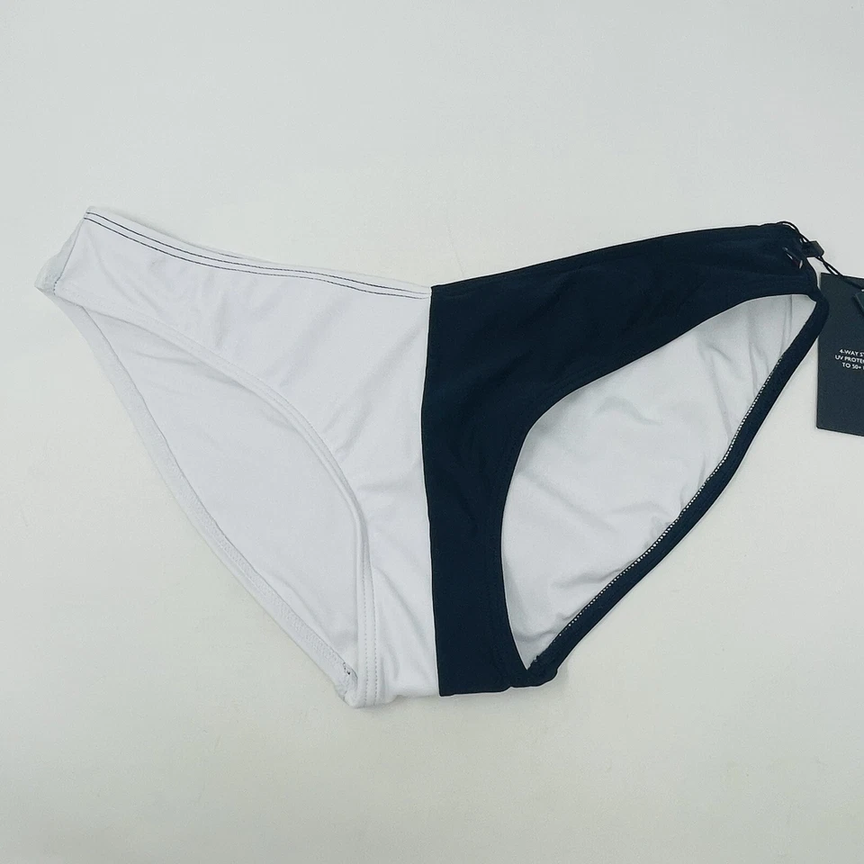 Tommy Hilfiger Womens Large Colorblock V-Cut Swim Bikini Bottoms Blue $58 1909 - Image 4 of 4