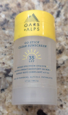 Oars + Alps Go Stick Clear SPF 35 Face Sunscreen Travel Size 1.7 oz 12/27