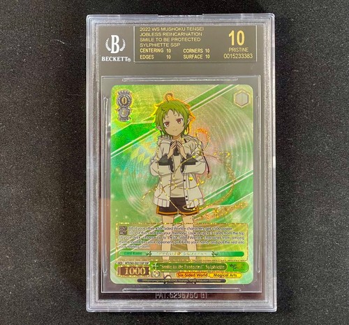 BGS 10 BLACK LABEL  WEISS SCHWARZ SYLPHIETTE SIGNED MUSHOKU TENSEI SSP ENGLISH