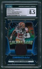 2020 Panini Obsidian Galaxy Gear GG17 Richard Sherman Etch Orange Patch  CGC 8.5