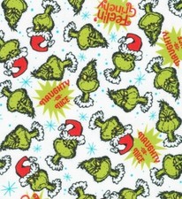New Dr.Suess, How The Grinch Stole Christmas Fabric 1 yd BTY So Cute Fast Ship