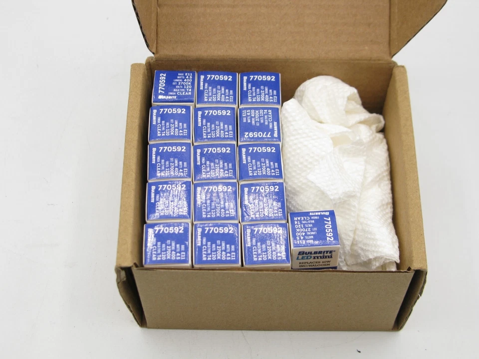 Bulbrite 4.5W Dimmable T4 E11 LED Bulb 16 pack (Upper) - Image 2 of 3