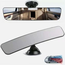 Rear View Mirror Glass Suction Cup Stick On Interior Wide Car Truck Universal US