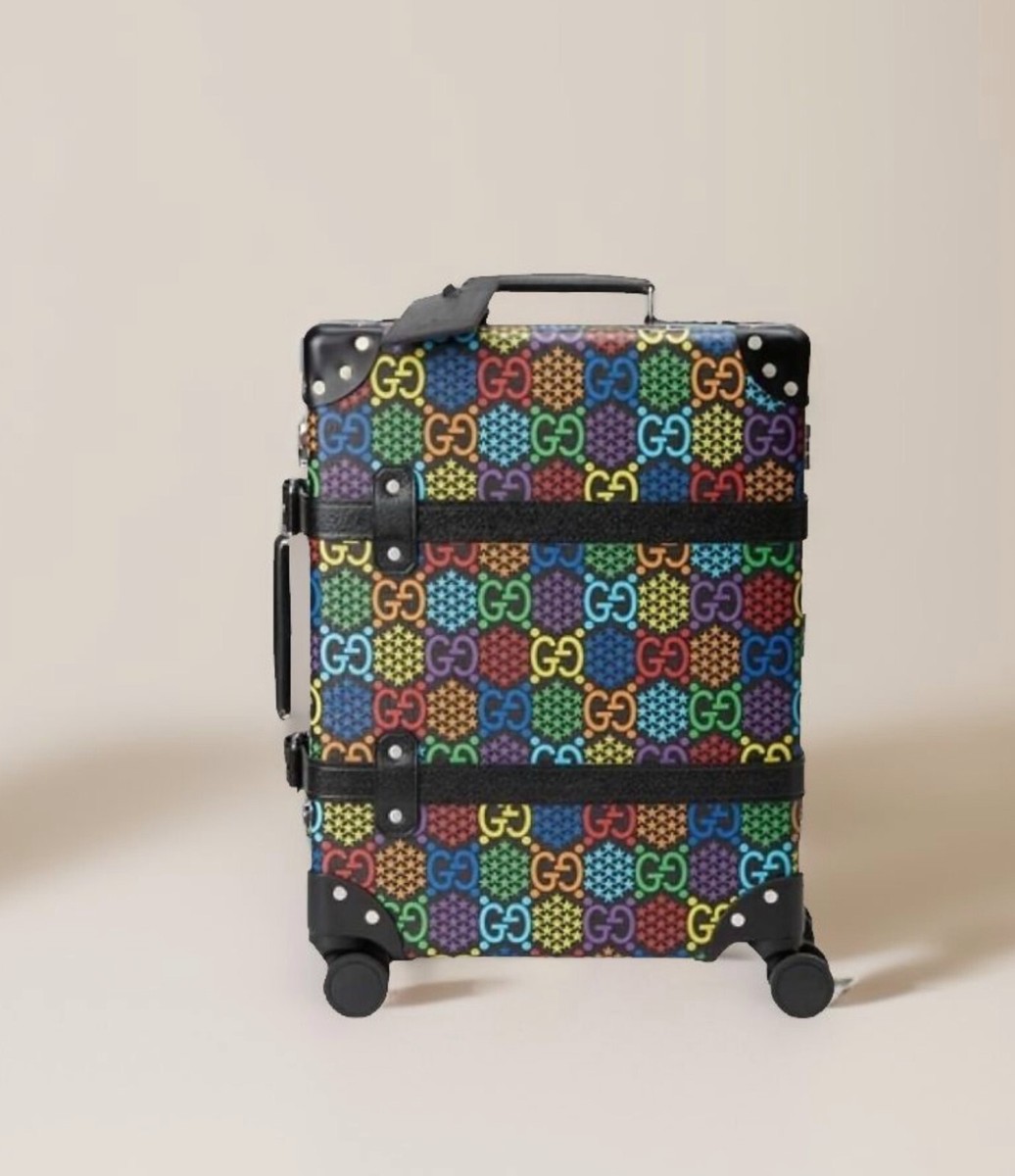 Gucci x Globe-Trotter GG Supreme Vulcan Fiber Carry Case Brown new