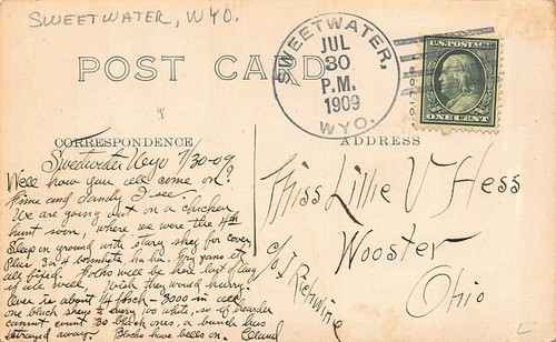 Sweetwater WY "Sheep" With Rare US Cancel RPPC - Picture 2 of 2