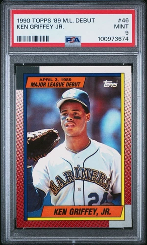 1989 Topps Major League Debut Ken Griffey Jr PSA 9 Seattle Mairners HOF