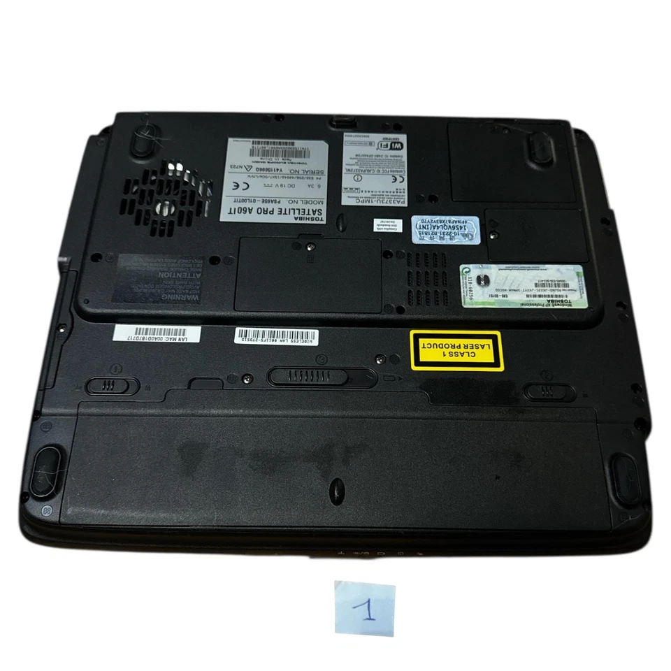 Computer Notebook Toshiba Satellite Pro A60IT Intel Pentium 15" Windows XP Usato - Immagine 4 di 4