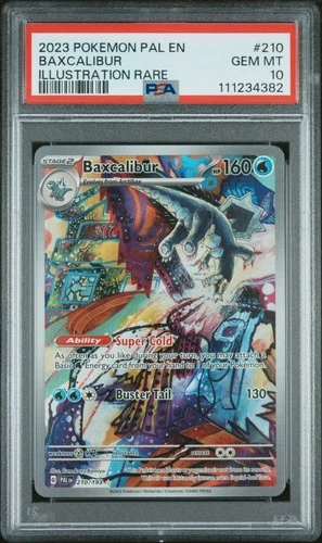 Baxcalibur Illustration Rare PSA 10 Pokemon Paldea Evolved 210/193