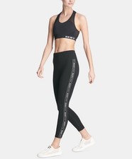 DKNY Sport Women's Side Logo 7/8 Length Legging Size XS Color Black 49.50