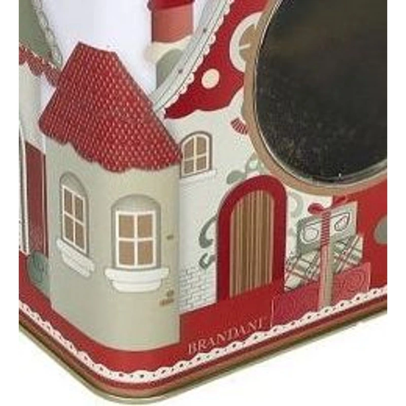 Barattolo Natale Latta con Oblò BRANDANI Villaggio in Festa Biscotti 13x13x17 cm, fotografia 8 di 9