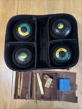 Henselite Vintage Lawn Bowls Set With All Lawn Bowl Gear