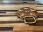 Vintage Copper Egg Poacher Pan – 6 Cup – Brass Riveted Handles – Mid‑Century — photo 10