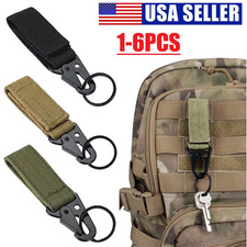 Men's Belt Multi-Function Outdoor Tactical Nylon Webbing Belt Buckle Keys Hook