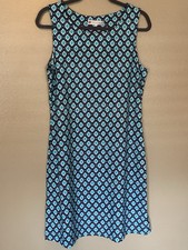 NWT Jude Connally Beth Sleeveless Dress Mini Diamond Cayman Blue Size L