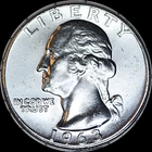 1963-P 25C Washington Quarter. BU (90% Silver) Beautiful Coin 💥