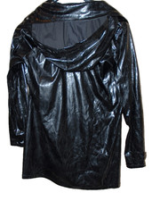 PU Regenjacke + Kapuze Lackjacke Regen Lack Jacke Mantel ca 42 / M