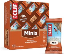 CLIF BAR Minis - Snack Bar - Crunchy Peanut Butter - Plant Based Protein - 10 x