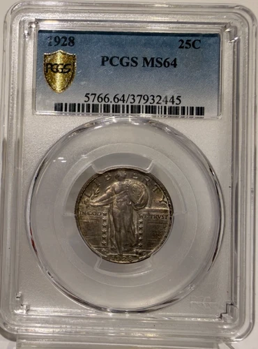 1928 STANDING LIBERTY QUARTER 25C PCGS MS 64