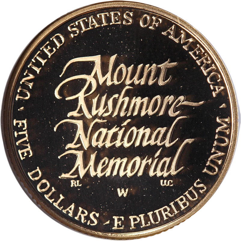 1991-W Mount Rushmore Commemorative Gold $5 NGC PF70 Ultra Cameo - STOCK - Image 2 of 4