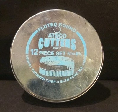 Ateco Cutters #5307 11 Piece Fluted Round Set 3/4'' to 4 3/8'' - August Thomsen