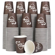 300 Count 12 oz Paper Coffee Cups, Disposable Drinking Cups for Hot or Cold B...