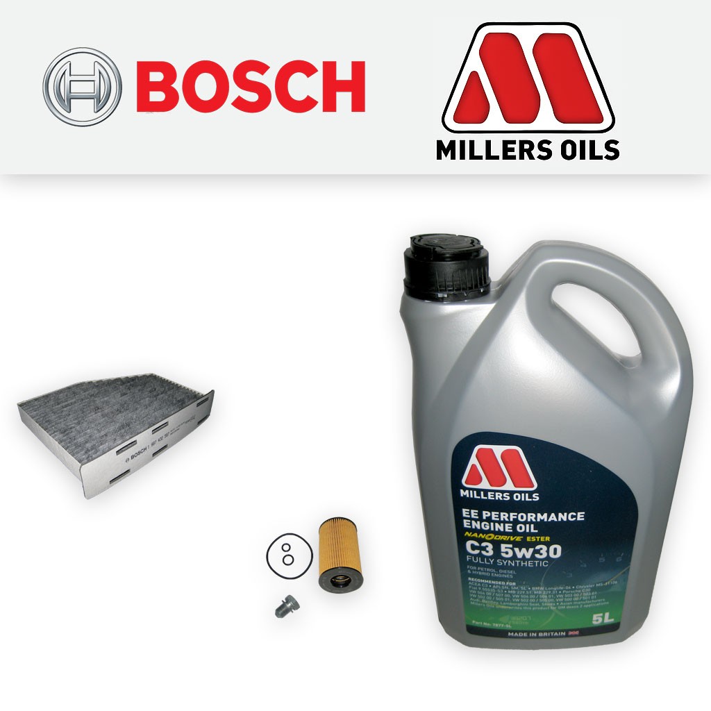 SERVICE KIT for VW GOLF MK6 1.6 TDI CAYB CAYC OIL CABIN FILTERS +OIL (2009-2012)