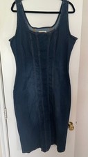 Warp + Weft Dark Denim Midi Dress 1XL