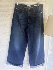 Jessica Simpson Women's Blue Jeans High Ride Wide Leg Freesia Size 12