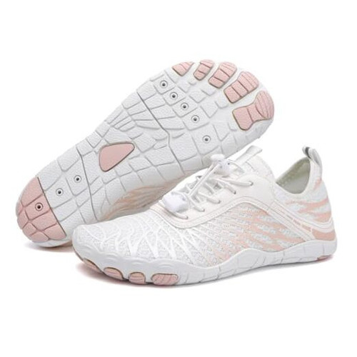 Hike Barefoot Shoes for Women Men Breathable & Non 10 Women/8 Men A01_white