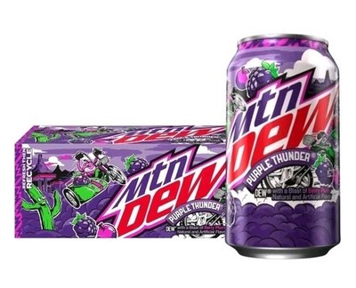 Mountain Dew Purple Thunder 12 Pack 12oz Cans 